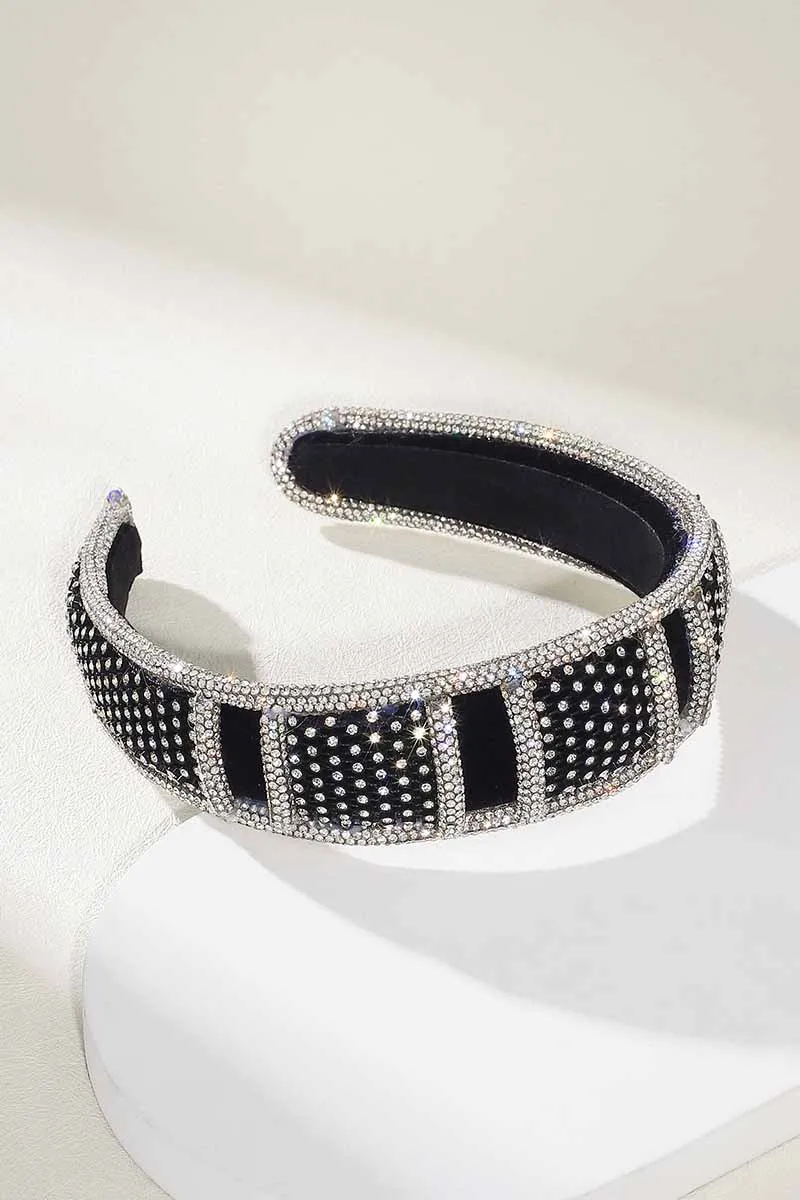 2025 Black Rhinestone Headbands Crystal wide Hair bands Wedding Accessories