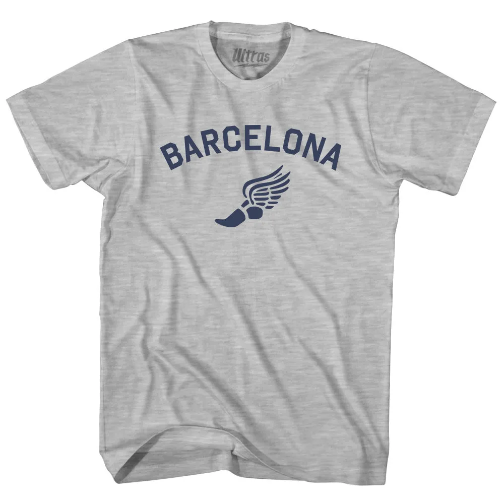 Barcelona Running Track Winged Foot Womens Cotton Junior Cut T-Shirt