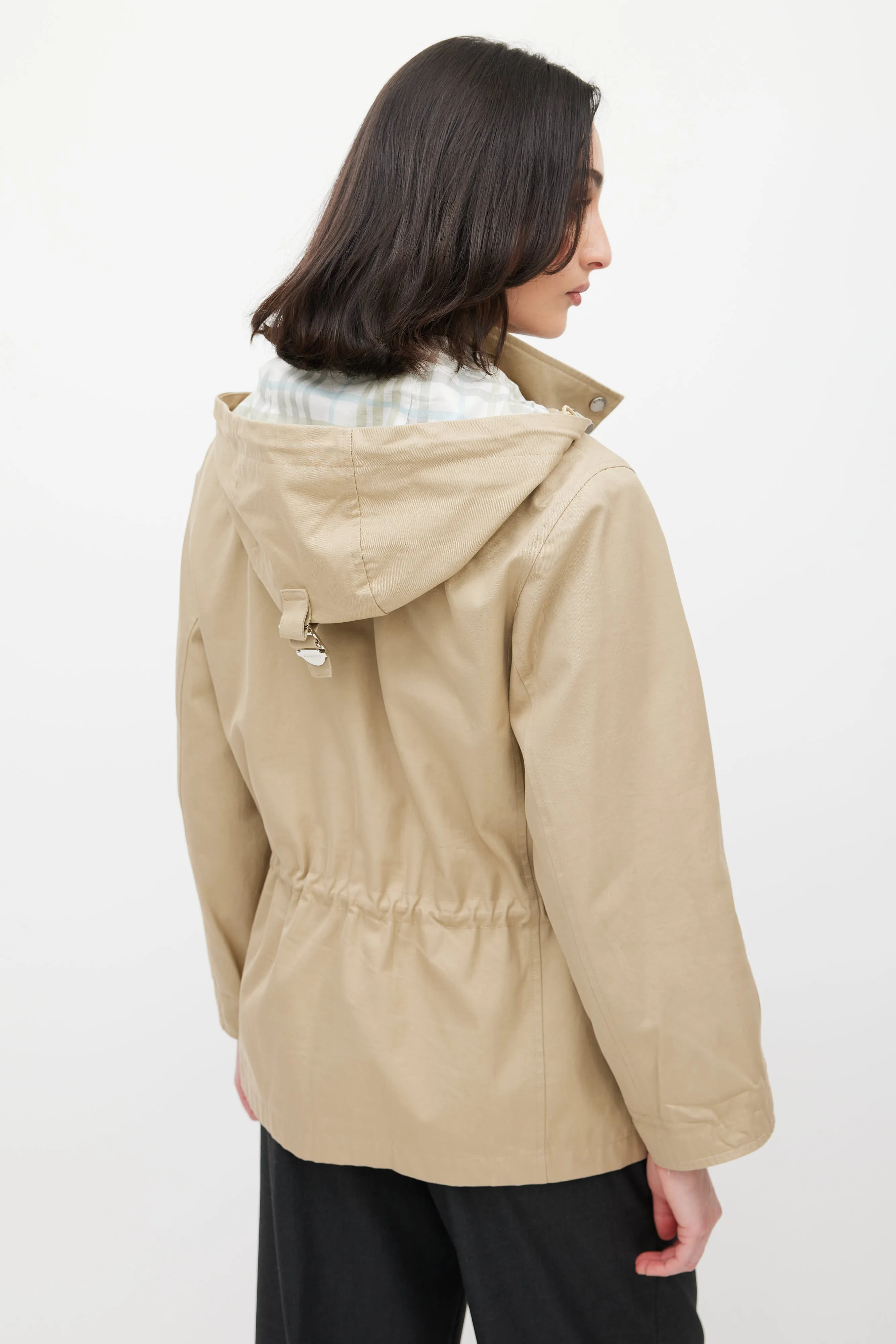 Beige Hooded Jacket