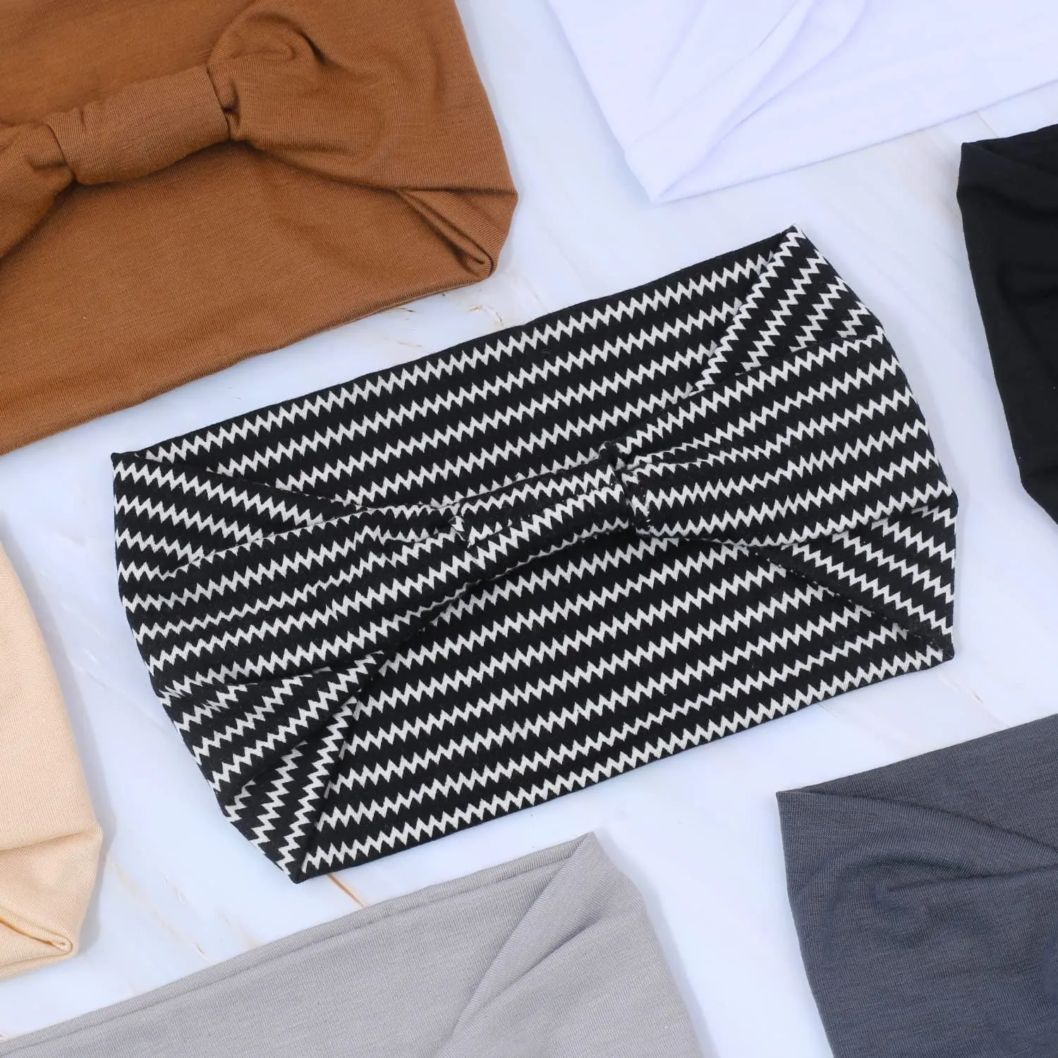 Boho Knotted Headbands: a striking 6-pack, camping Adventure