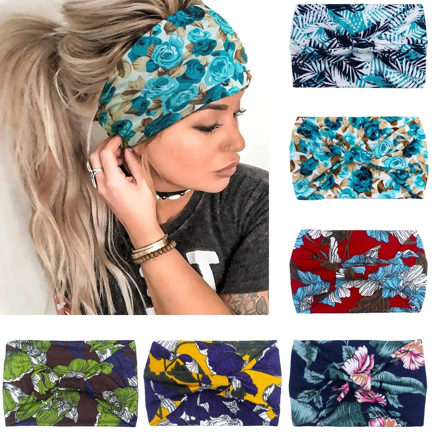 Boho Knotted Headbands: a striking 6-pack, camping Adventure