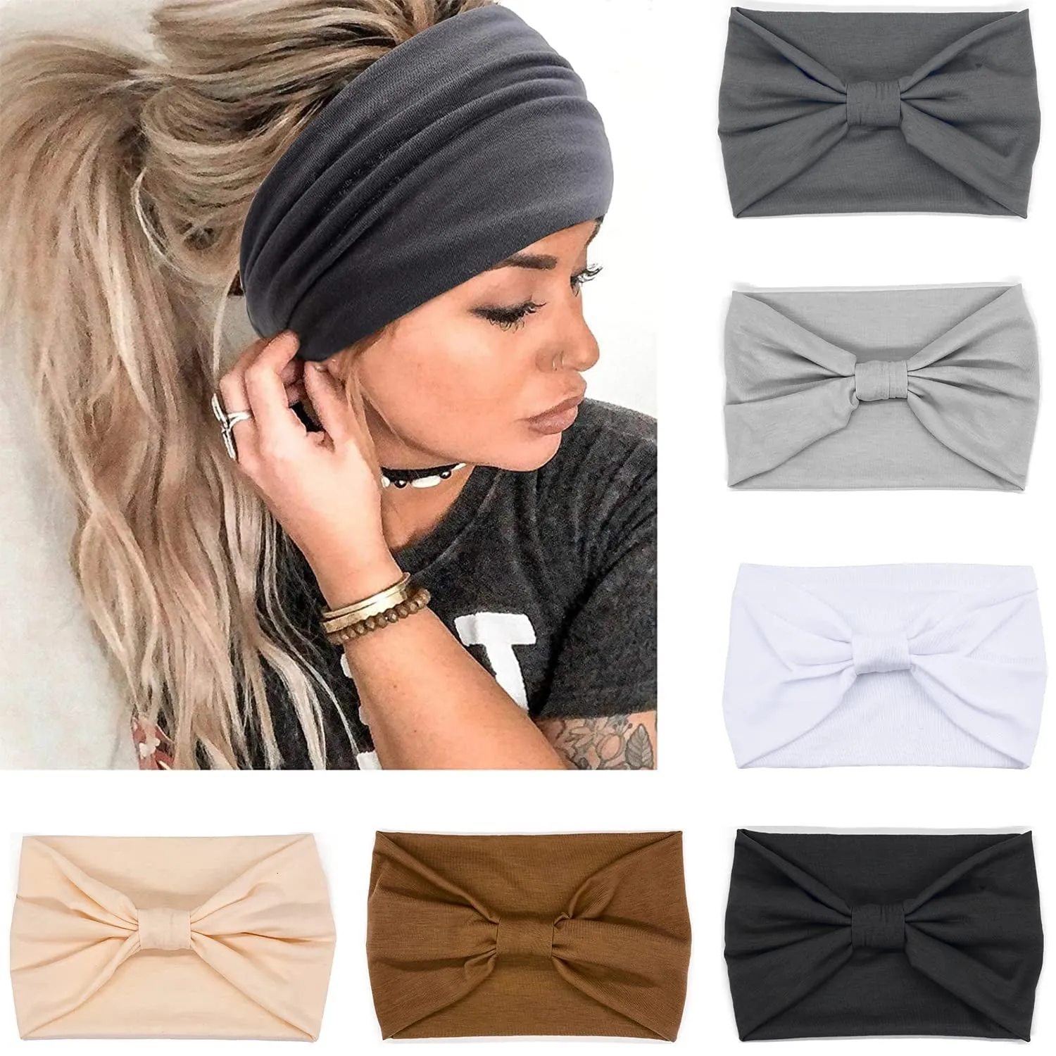 Boho Knotted Headbands: a striking 6-pack, camping Adventure