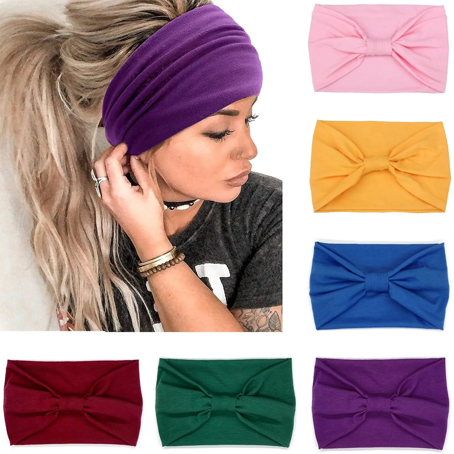 Boho Knotted Headbands: a striking 6-pack, camping Adventure
