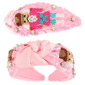 Christmas Nutcracker Jeweled Top Knotted Headband