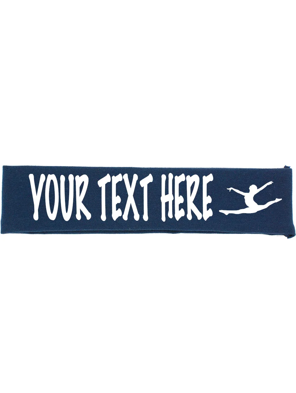 Custom Gymnastics Cotton Headband - Flat (Non Sparkle) Letters!