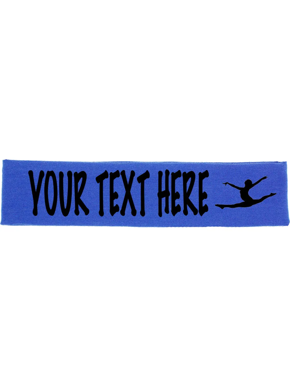 Custom Gymnastics Cotton Headband - Flat (Non Sparkle) Letters!