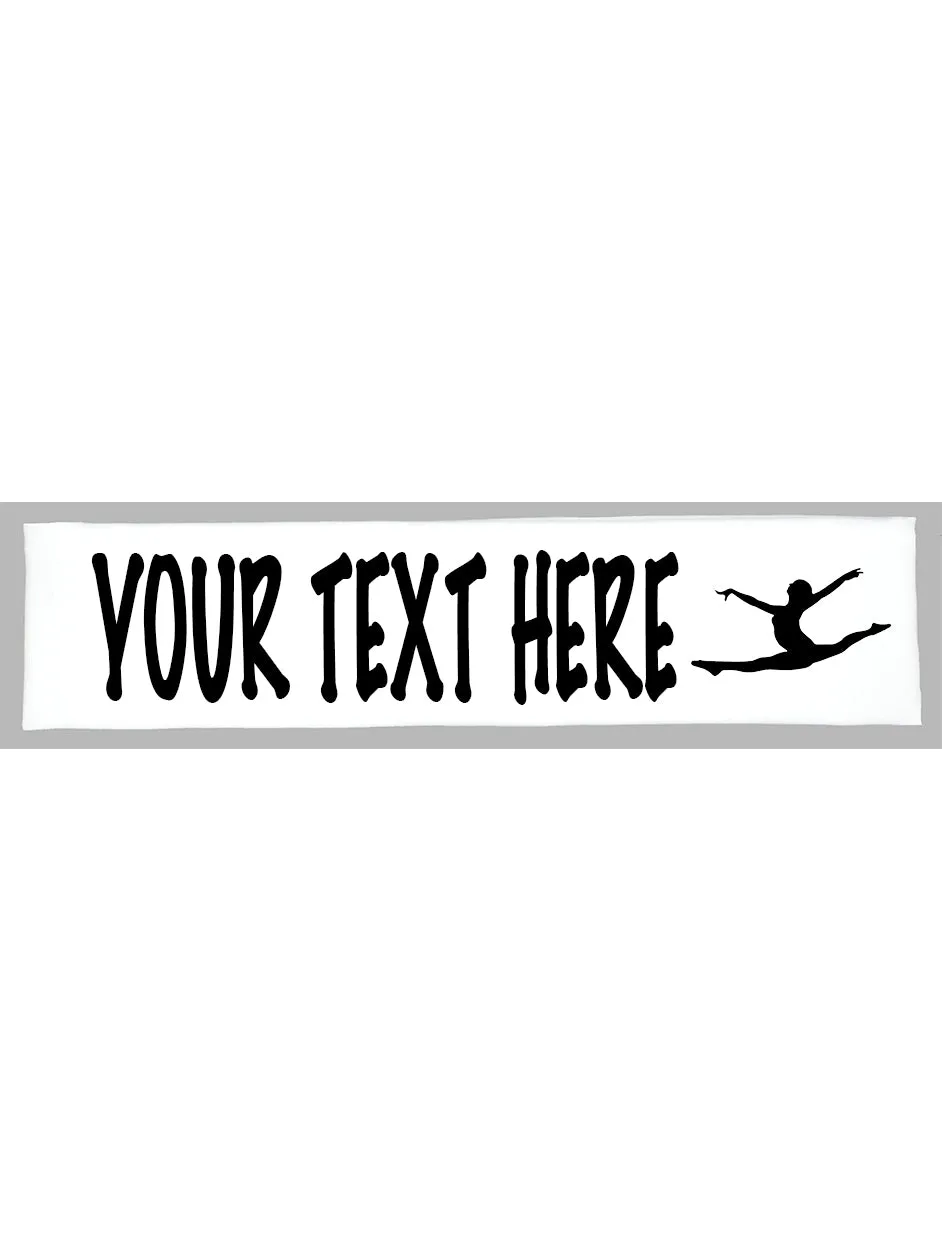 Custom Gymnastics Cotton Headband - Flat (Non Sparkle) Letters!