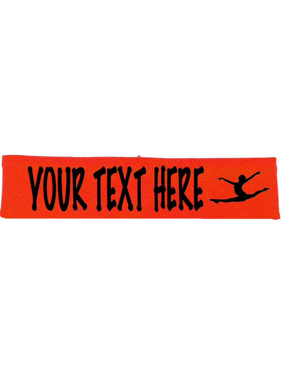 Custom Gymnastics Cotton Headband - Flat (Non Sparkle) Letters!