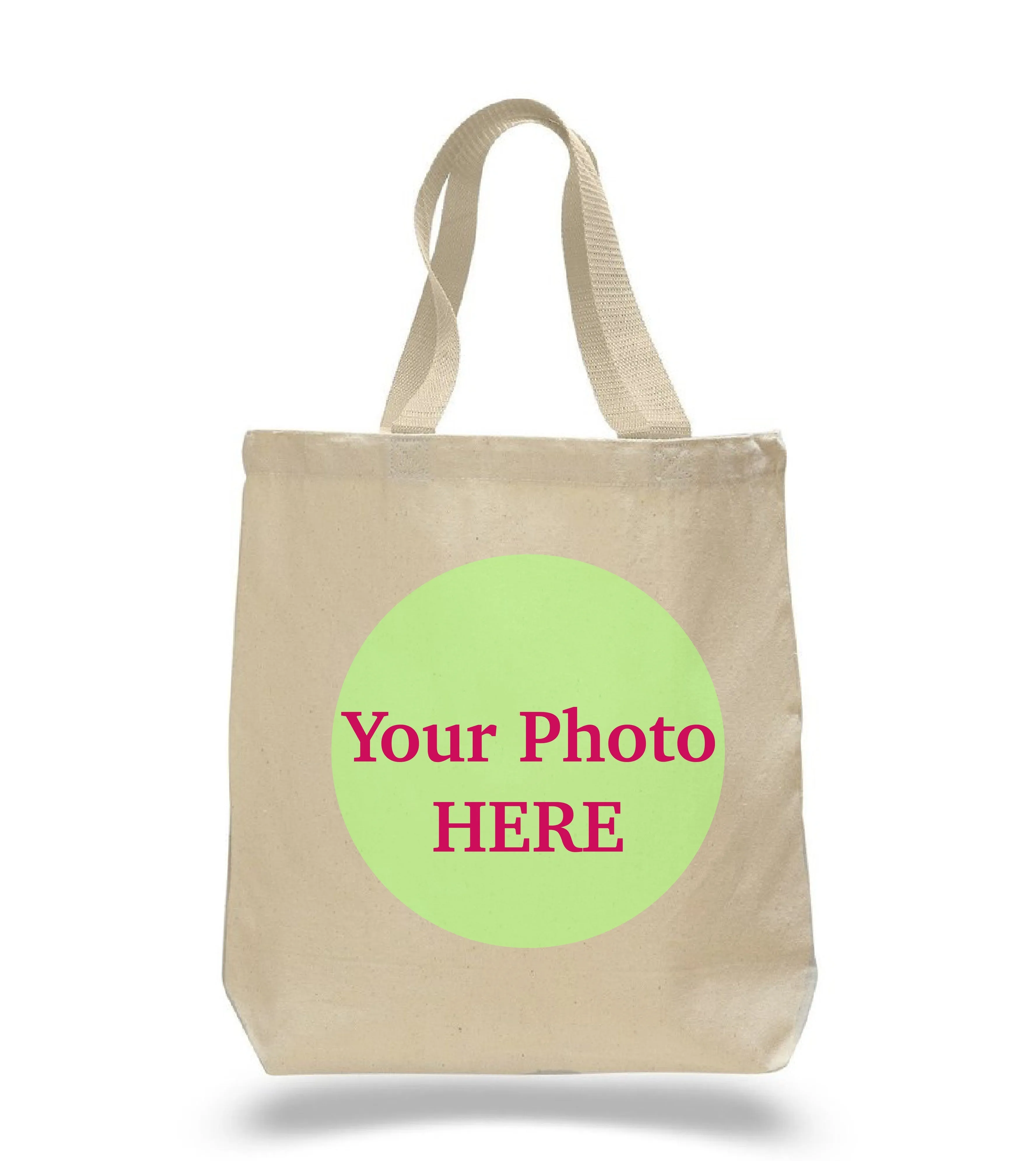 Custom Personalized Organic Canvas Tote Bags in Full Color