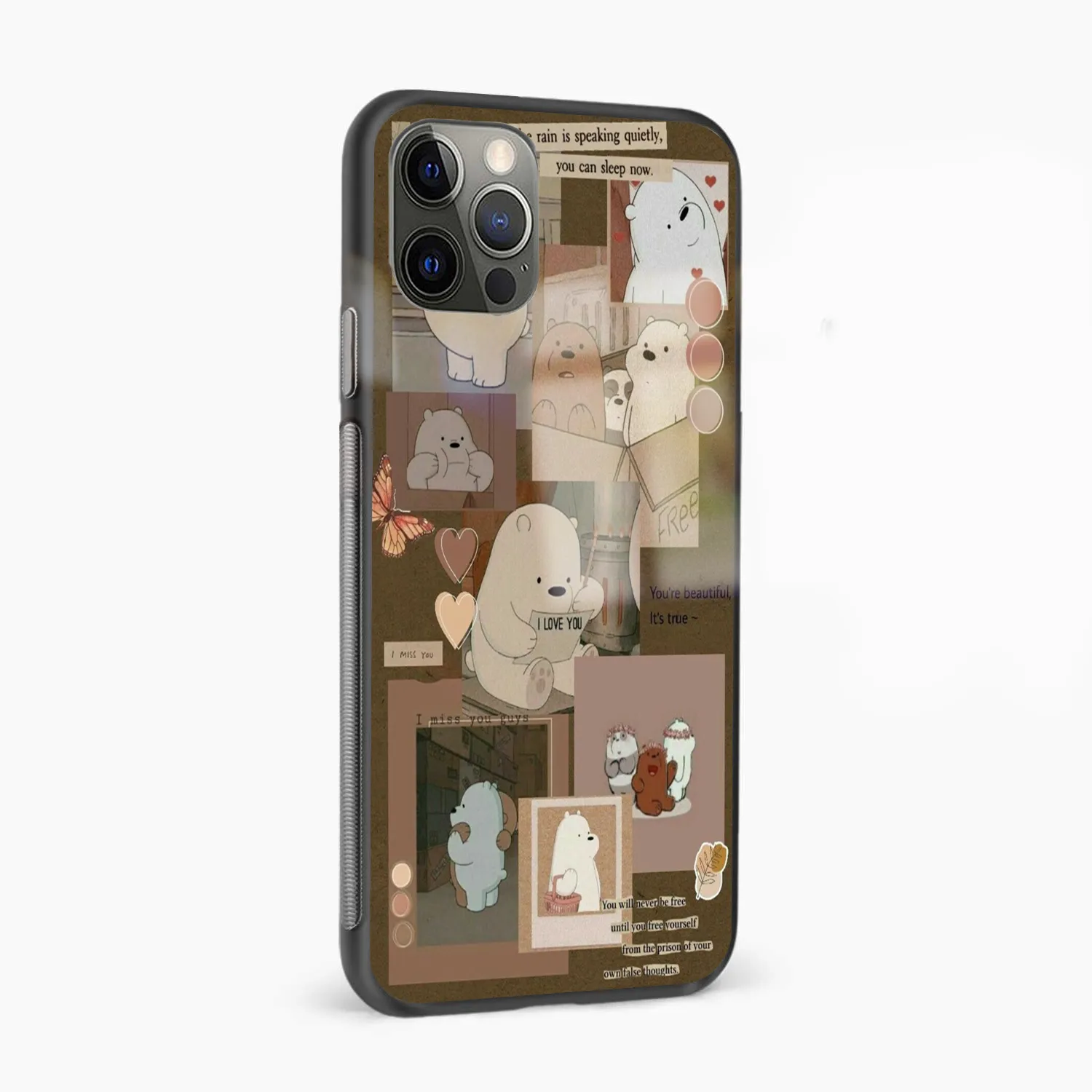 Cute Bear (For Her) Glass Phone Case