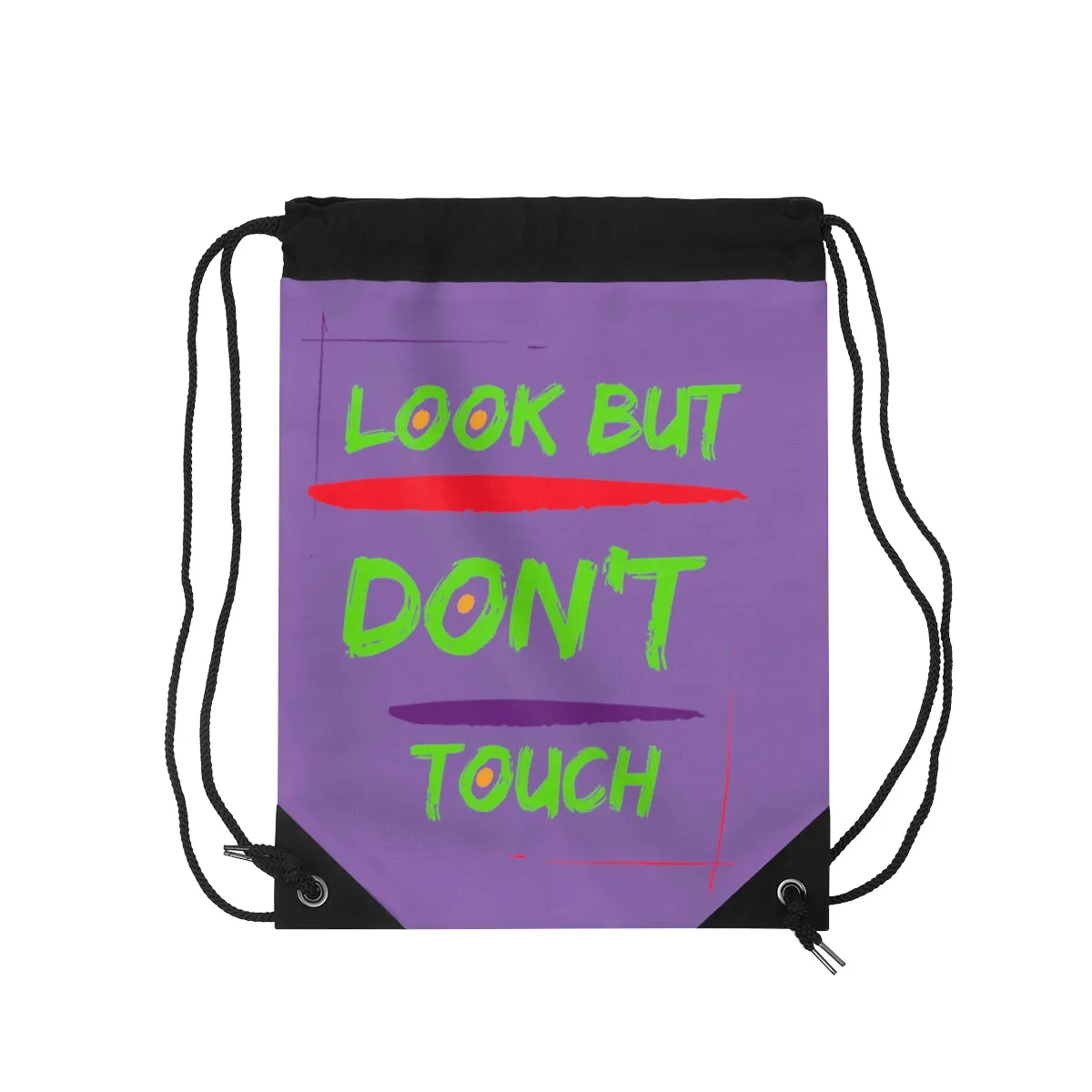 Drawstring Bag ( Look But Don't Touch  Purple)