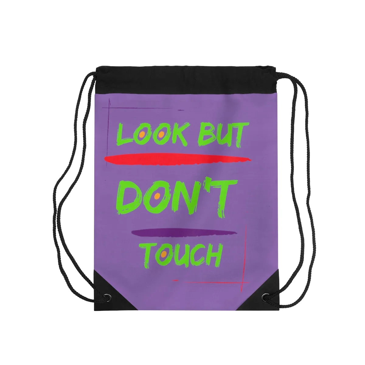 Drawstring Bag ( Look But Don't Touch  Purple)