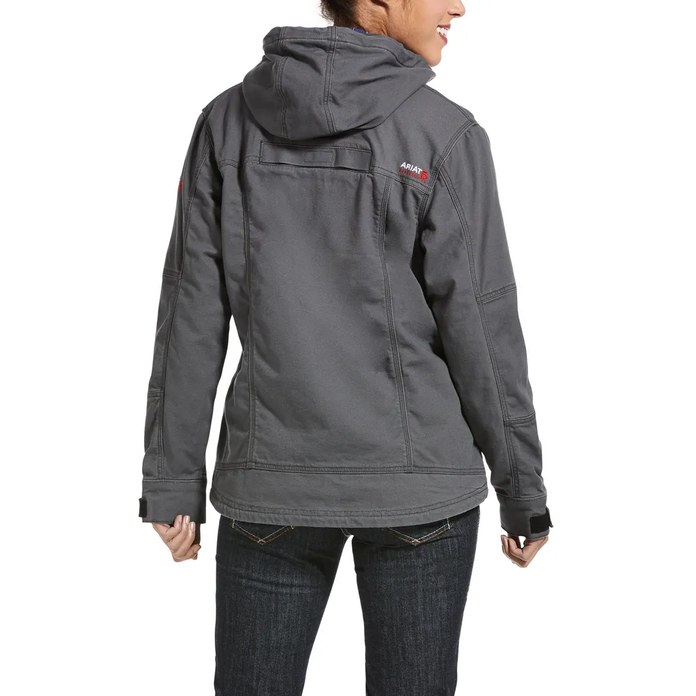 FR DURALIGHT STRETCH CANVAS INSULATED JACKET - 020-Gray | Ariat 10032844