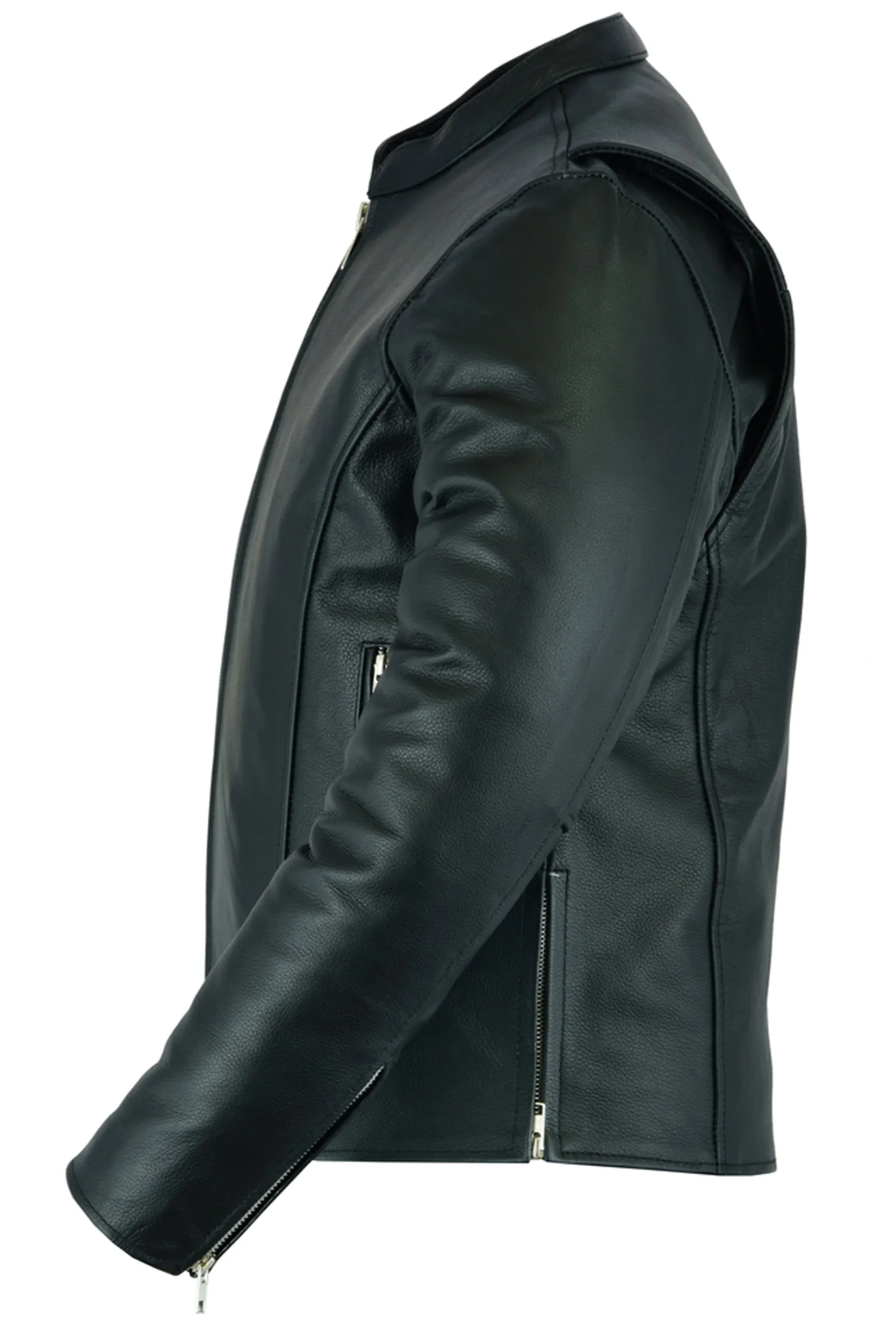 Men’s Classic Black Scooter Leather Jacket