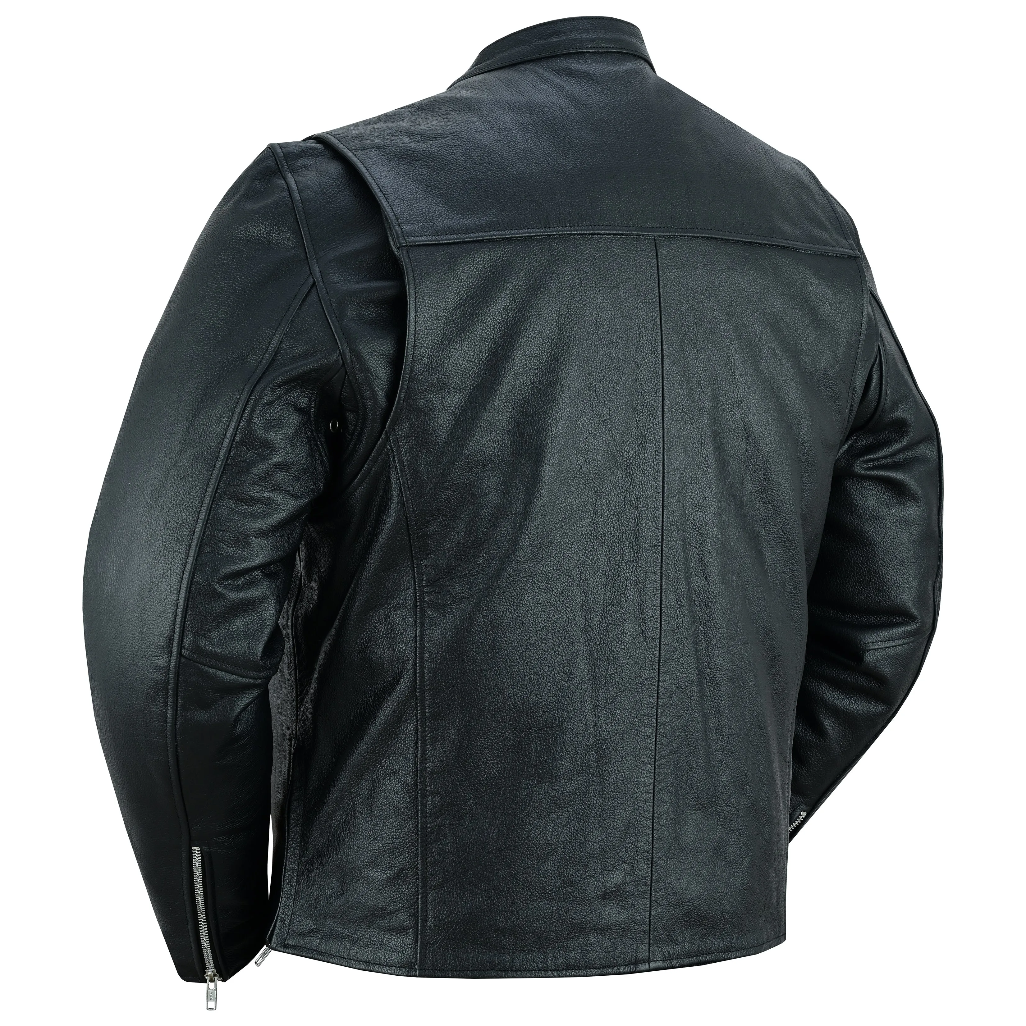 Men’s Classic Black Scooter Leather Jacket