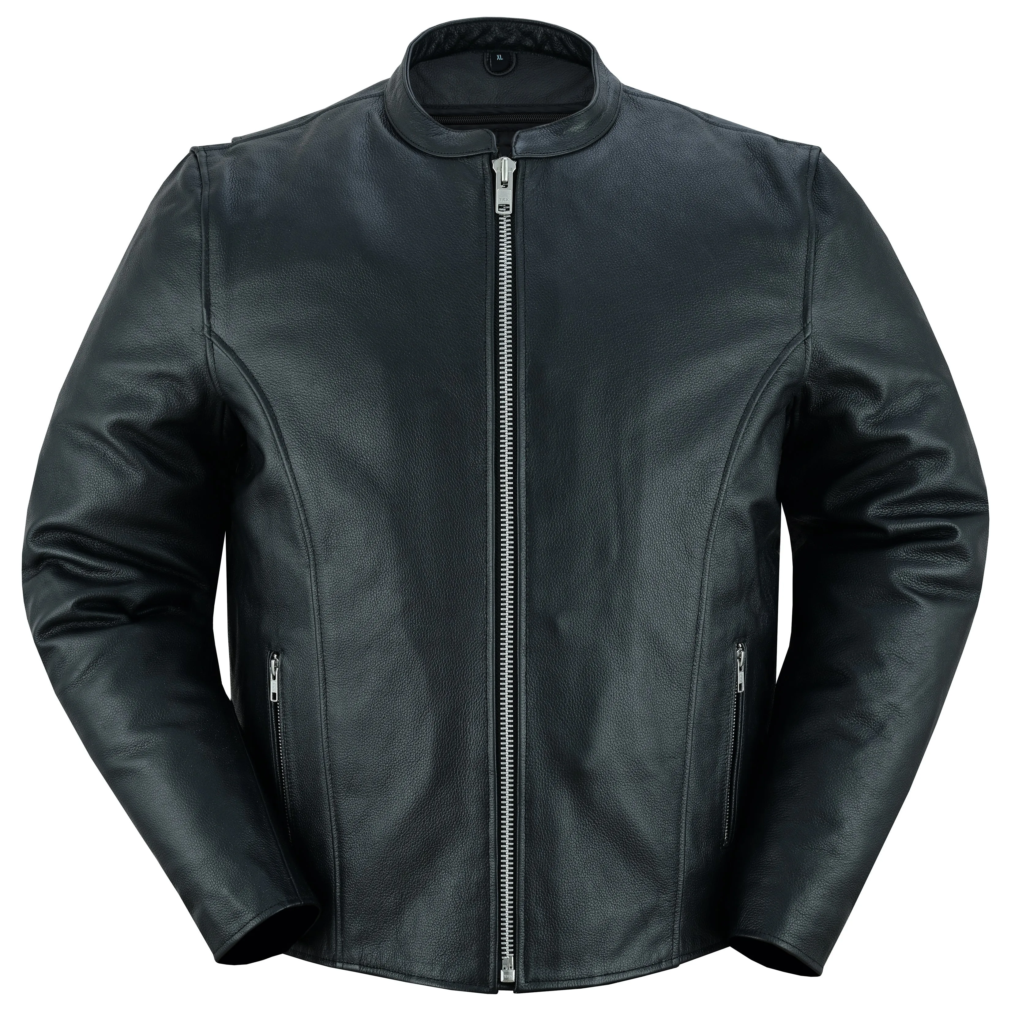 Men’s Classic Black Scooter Leather Jacket