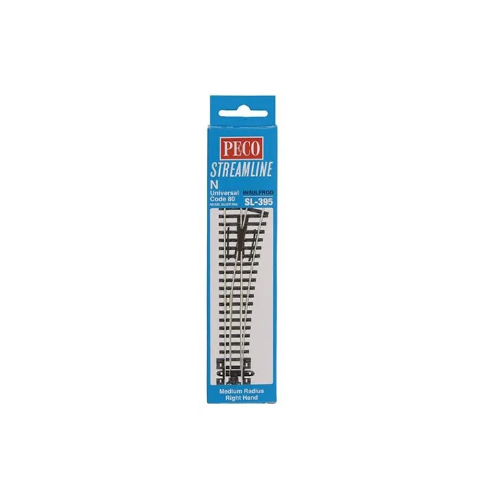 PECO SL-395 N Code 80 RH Medium Radius Turnout