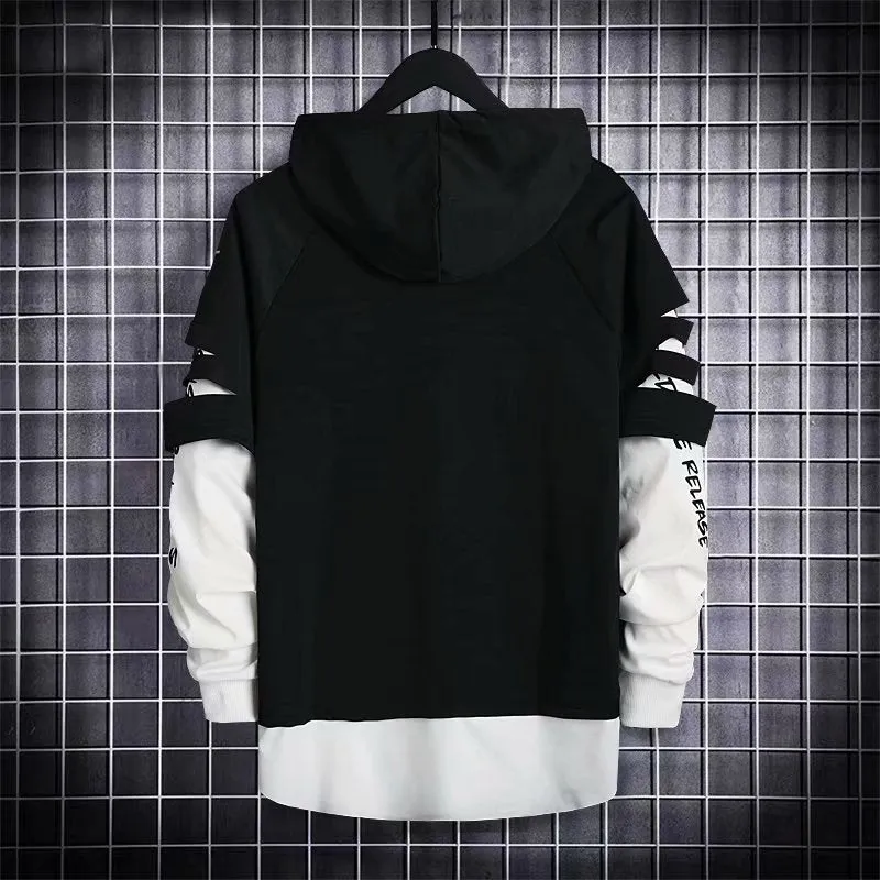 Prowow Hoodies Men Letter Print Hooded High Street Pullover Sweatshirt Men Fashion Hip Hop Streetwear Hoodie