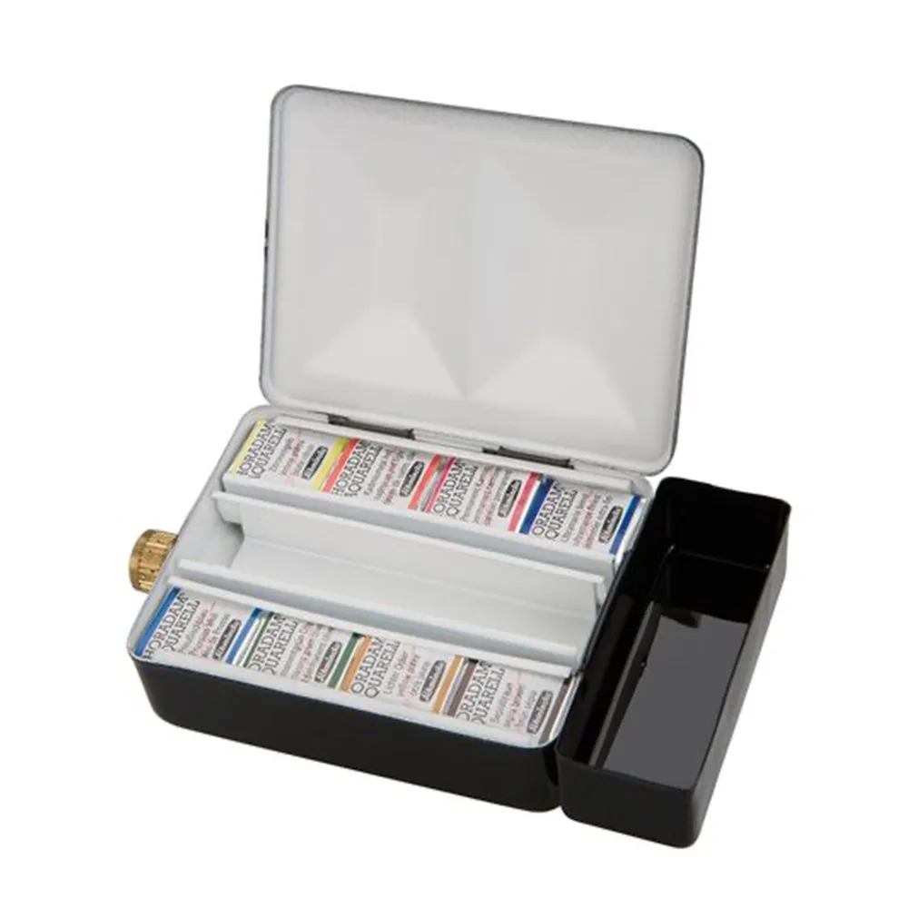Schmincke Horadam Aquarell Metal Set with water tank and 8 x ½ pans