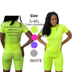 Sublimation Two Piece Set/ Sublimation Blank Set/Sublimation T Shirt/Sublimation Short Set/